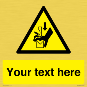 Custom warning hand crushing between press brake tool